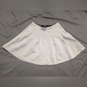 Dex 1963 Light Gray Pleated Skater Skirt